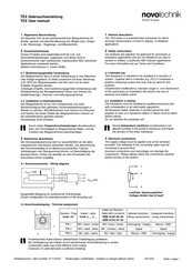 Novotechnik TEX Series User Manual