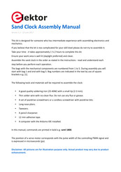 Elektor SAND CLOCK Assembly Manual