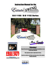 FAAC Estate Swing E-S 1100 Series Instruction Manual