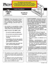 Royal R-MAXIN Installation Manual
