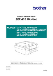 Brother Work Smart MFC-J650dw Service Manual