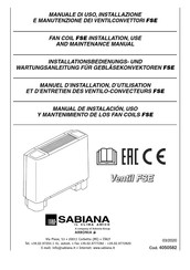 Arbonia SABIANA Ventil FSE Instructions For Installation, Use And Maintenance Manual