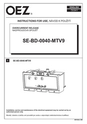 Oez SE-BD-0040-MTV9 Instructions For Use Manual