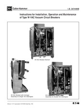 Eaton 120W-VAC16 Instructions For Installation, Operation And Maintenance