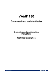 VAMP VAMP 130 Operation And Configuration Instructions