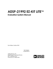 Analog Devices ADSP-21992 EZ-KIT LITE Manual