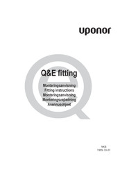 Uponor Q&E Fitting Instructions Manual