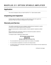 MTS Systems MPA-35-SPN Manual