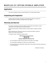MTS Systems MPA-80-231 Manual