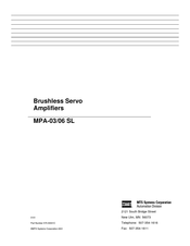 MTS Systems MPA-06 SL Manual