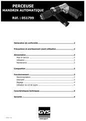 GYS 051799 Manual