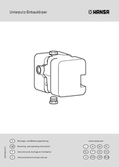 Hansa 5000 0100 Mounting And Operating Instructions