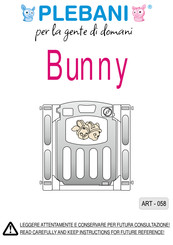 Plebani Bunny 058 Assembly And Use Instructions
