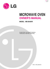 LG MS-5645KR Owner's Manual