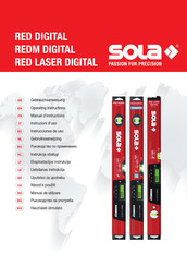Sola RED DIGITAL Operating Instructions Manual