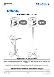 Carlisle BINKS QS-5016S Quick Start Manual