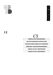 Technoblock CS Use And Maintenance Instructions