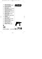 Alpha tools BM 710 Operating Instructions Manual