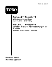 Toro Recycler II ProLine 21 Operator's Manual