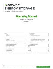 DISCOVER Tubular Gel OPzV Operating Manual