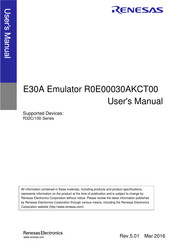 Renesas R0E00030AKCT00 User Manual