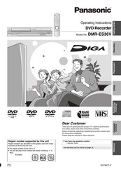 Panasonic DMR-ES36V Operating Instructions Manual