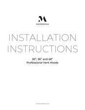 Monogram ZV48S Installation Instructions Manual