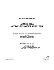 Teledyne 200A Instruction Manual