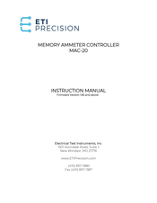 Electrical Test Instruments MAC-20 Instruction Manual