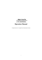 Rosen PR-UN1670 Operation Manual