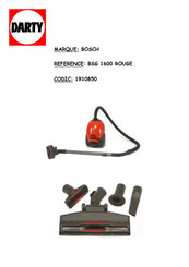 Bosch BSG 1600 Rouge Manual