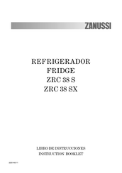Zanussi ZRC 38 SX Instruction Booklet