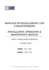 LMF Clima CTE 576 Installation, Operation & Maintenance Manual