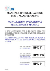 LMF Clima HPX Series Installation, Operation & Maintenance Manual