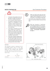 AIC NESTA CHROME 150 Gas Conversion Procedure