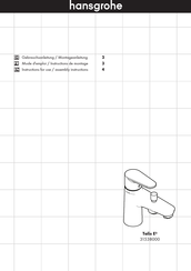 Hans Grohe Talis E2 31538000 Instructions For Use Manual