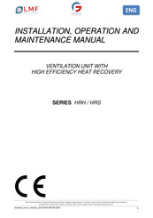 LMF Clima HRH 15 Installation, Operation And Maintenance Manual