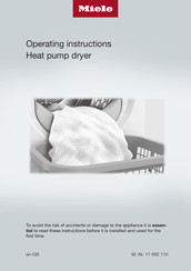 Miele 11 892 110 Operating Instructions Manual