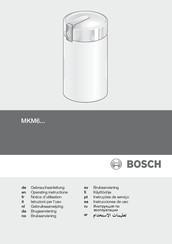 Bosch MKM6 SERIES Operating Instructions Manual