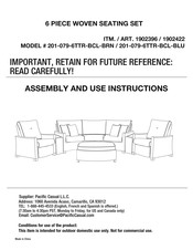 Pacific Casual 201-079-6TTR-BCL-BRN Assembly And Use Instructions