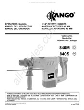 Kango 840s Operator's Manual