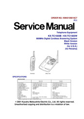 Panasonic KX-TC1503B - 900 MHz Digital Cordless Phone Service Manual