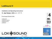 Esu LokSound XL 5 Installation And Operating Instructions Manual