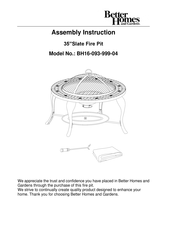 Better Homes and Gardens BH16-093-999-04 Assembly Instruction Manual