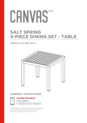 Canvas 088-2243-2 Assembly Instructions Manual