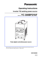 Panasonic YC-300BP2YAF Operating Instructions Manual