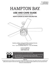 HAMPTON BAY 52119 Use And Care Manual