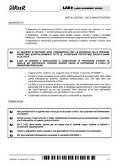 Reer LAD2 Directions For Installation, Use And Maintenance