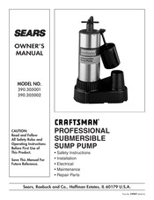 Sears Craftsman 390.305001 Owner's Manual