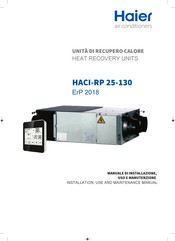 Haier HACI-RP 35 Instructions For Installation, Use And Maintenance Manual